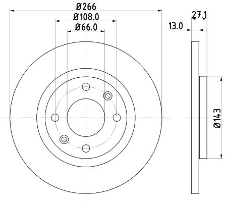 HELLA PAGID Tarcza hamulcowa PAGID 8DD355105-751