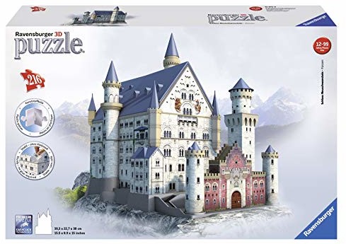 Ravensburger 12573 puzzle 3d Schloß Neuschwanstein,-budowlanych, 216 części