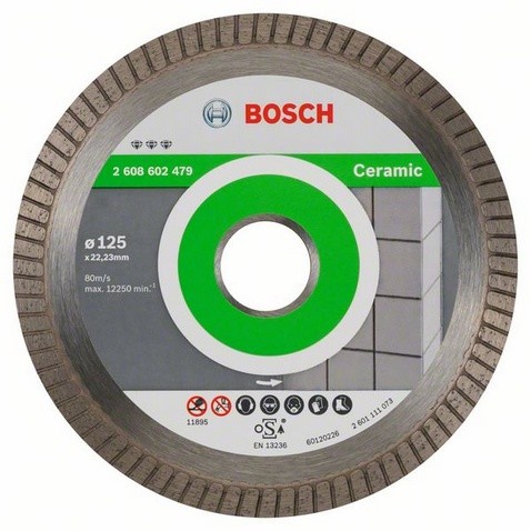 Bosch Tarcza tnąca diamentowa Best for Ceramic Extra-Clean Turbo 125 x 22mm 2608602479 2608602479