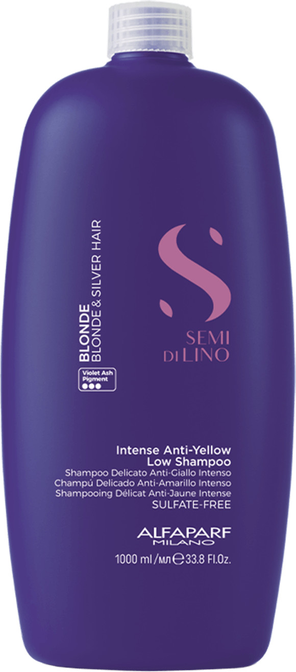 Alfaparf Milano Semi Di Lino Intense Anti-Yellow Low Shampoo - Szampon do Włosów Blond 1000ml PF022626