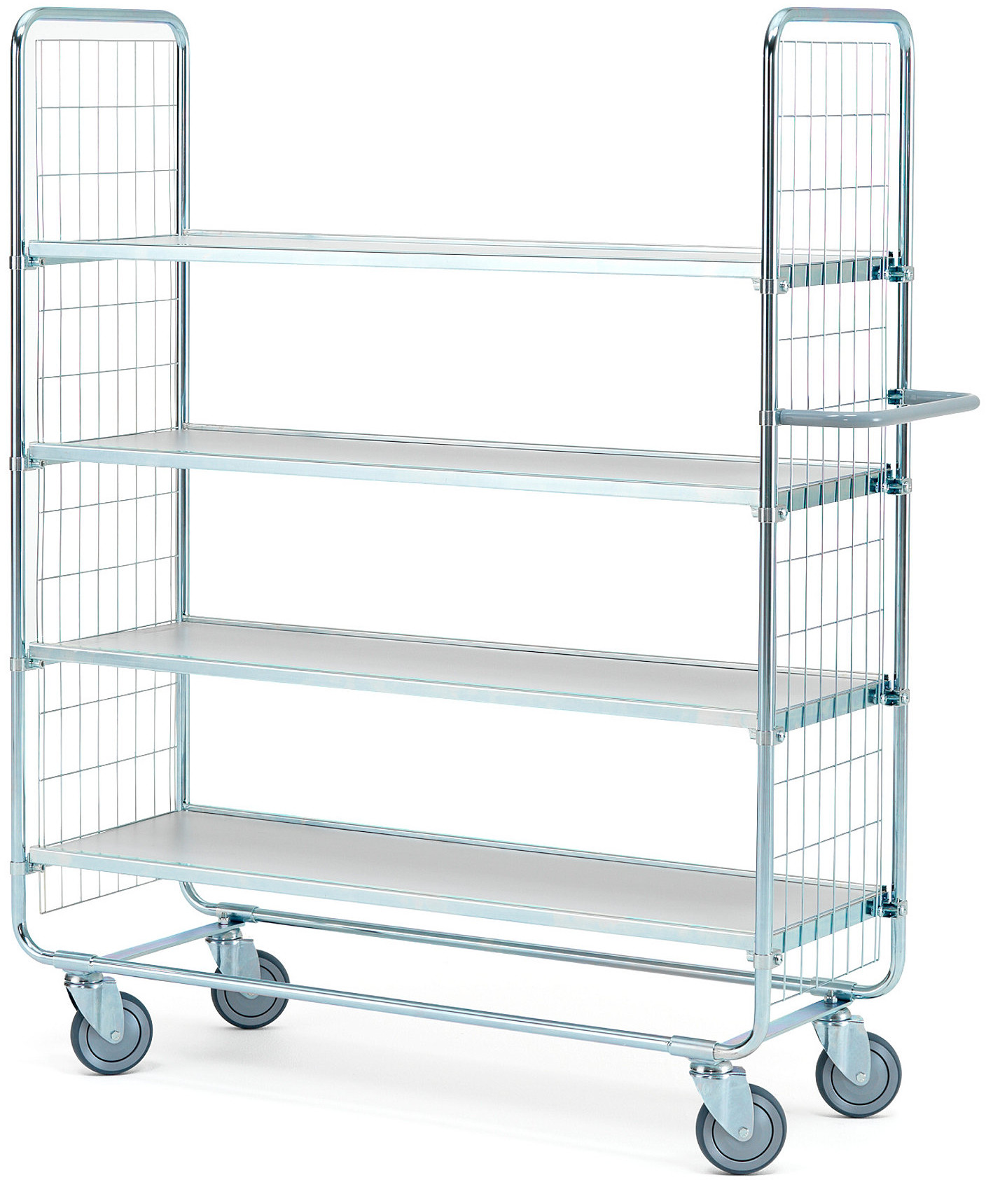 AJ Produkty Wózek z półkami, 4 półki, 200 kg, 1200x425x1565 mm