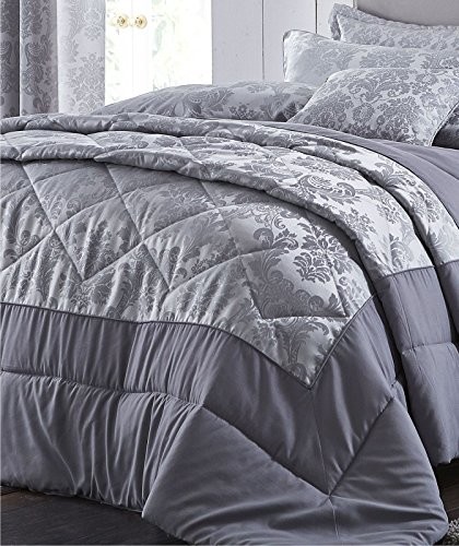 Catherine Lansfield Damast-Jacquard-Srebrny BD/44737/W/240260/SI