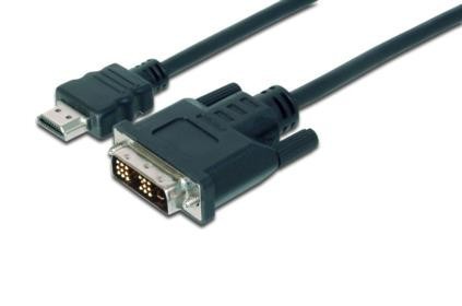 Assmann Kabel adapter HDMI 1.3 Standard Typ HDMI A/DVI-D 18+1 M/M czarny 2m AKASSVH00000025