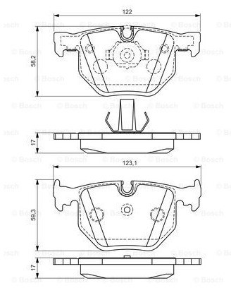 Bosch Zestaw klocków hamulcowych, hamulce tarczowe 0 986 494 286