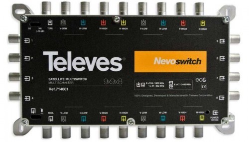 Televes Multiswitch Nevoswitch MSW 9x9x8 714601 MS0908TELEVES