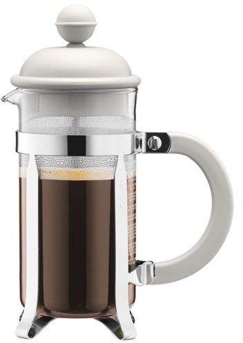 Bodum Caffettiera zaparzacz do kawy typu French Press z filtrem stałym ze stali szlachetnej, kremowy, 0,35 l 1913-913