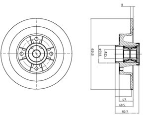 Delphi Tarcza hamulcowa BG9028RS