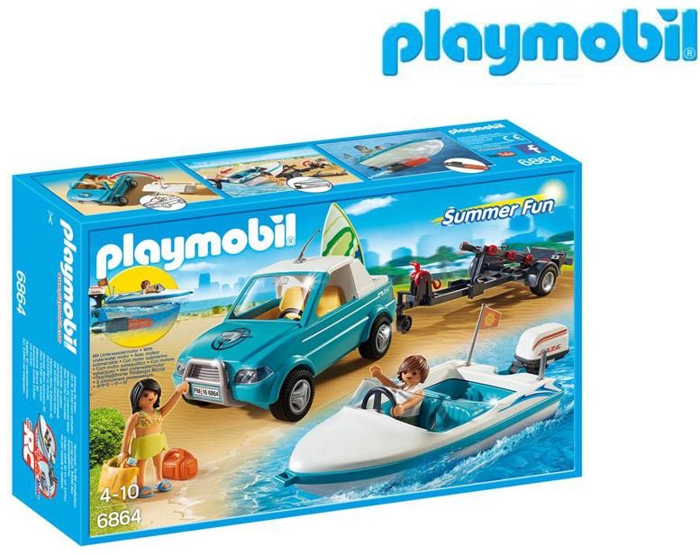 Playmobil Samochód z motorówką 6864