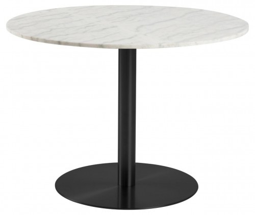 D2.Design Okrągły stół jadalniany Corby 105 cm na czarnej nodze Stół okrągły Corby marmur/czarny