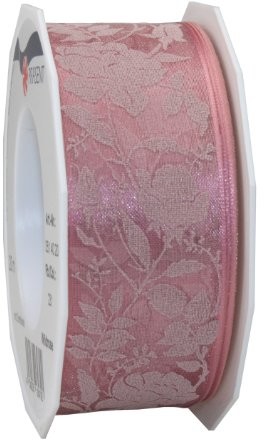 Pattberg Prezent 40 MM 20 m Dzika róża  schaumbedrucktes z organzy z drutu, Altrosa 3514020-231