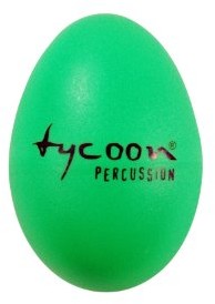 Tycoon Percussion eggshaker z tworzywa sztucznego, zielony TE-G
