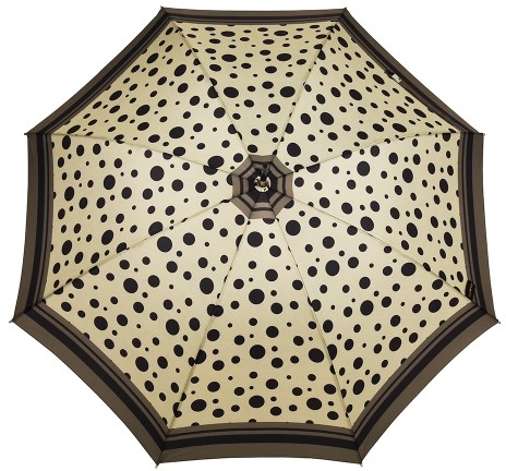 Blue Drop Parasol damski Atelier w kropki, zielony MOI6680-01