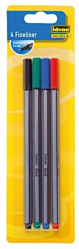 Idena Idena 516186 - cienkopisy 4 sztuki, grubość kreski 0,4 mm 516186