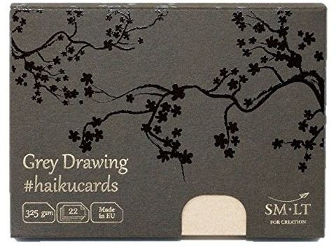 SMLT smlt C-22 (325) Haiku Cards 147 X 106 MM szara kart papierowe w Box, 325 GSM, 22 kartek
