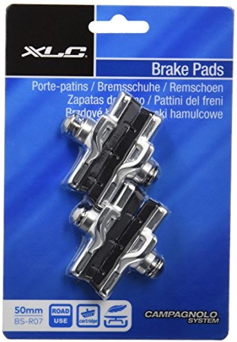 XLC klocków hamulcowych cartridge Road BS-R07 zestaw -częściowy 50 MM Campagnolo, srebrny/czarny/czerwony, 2500385700 2500385700_silber/schwarz/rot