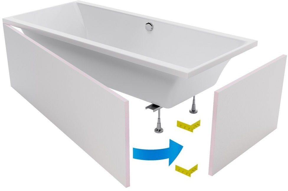 Excellent Flex System Obudowa do zabudowy płytkami wanny prostokątnej 200x90 cm OBEX.P.20X90WH