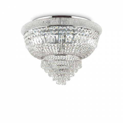 Ideal Lux Plafon Dubai 243566 kryształowa lampa sufitowa w kolorze chromu 243566
