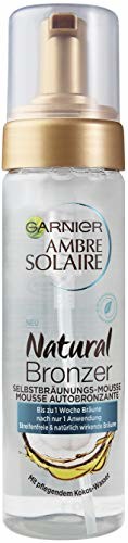 Garnier Ambre Solaire Natural Bronzer, samoopalający mus, z pielęgnacyjną wodą kokosową, 1 opakowanie (1 x 200 ml)