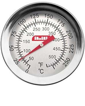 Ibili Classic Food termometr z czujnika, 14 cm, stal nierdzewna, srebrny/biały, 14 x 30 x 30 cm 743401