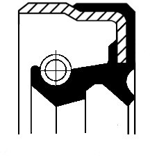 CORTECO Pierżcień uszczelniający wału, różnicowy 01026325B