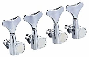 Ortega Guitars Ortega zestaw do gitary akustycznej/elektrycznej, zestaw do gitary basowej, die-Cast, 4 w line, chrom (OTMEB4L) OTMEB4L-CR