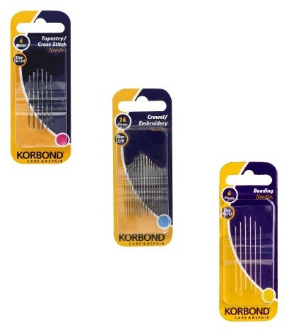 Korbond Igła korbond zestaw do tapisserie/pereł i Stick wełna 108095