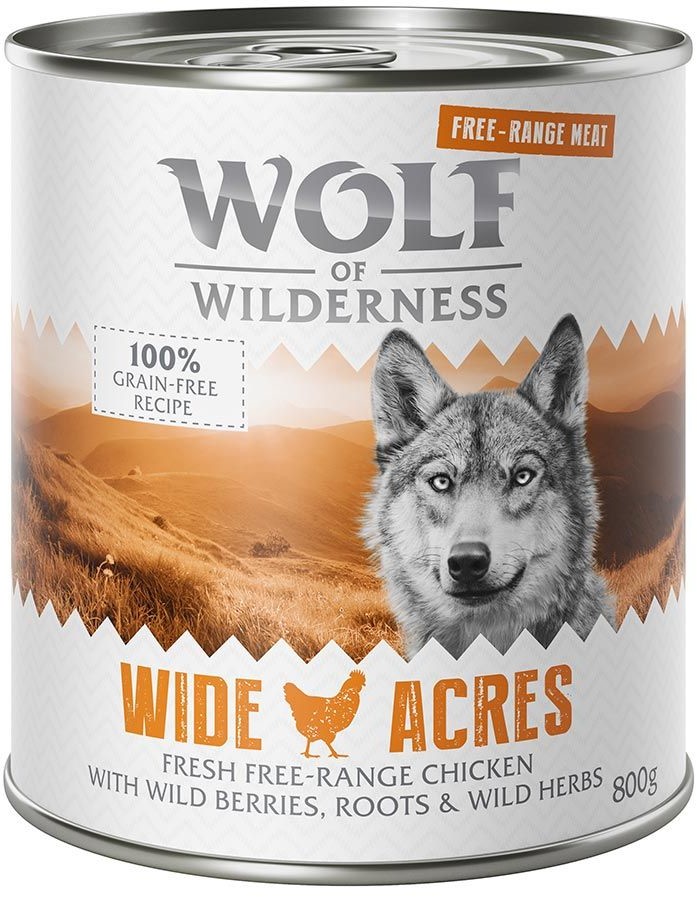 Wolf of Wilderness 24 x 800 g - Adult Wide Acres - Kurczak