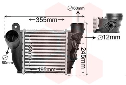 VAN WEZEL Chłodnica powietrza doładowującego 58004200