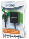 MANHATTAN Manhattan Konwerter HDMI męski na VGA żeński z audio (151450)