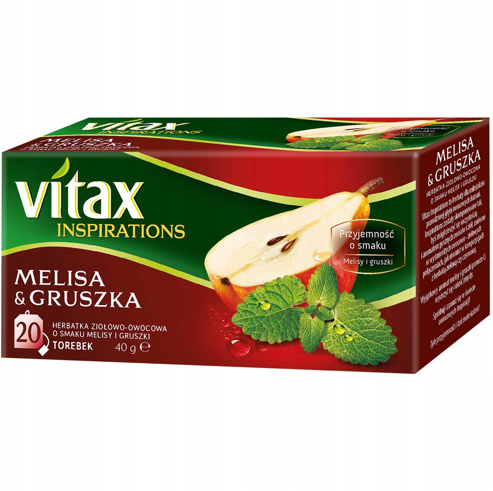 Vitax Herbata ekspresowa melisa/gruszka 20szt. SPP.009