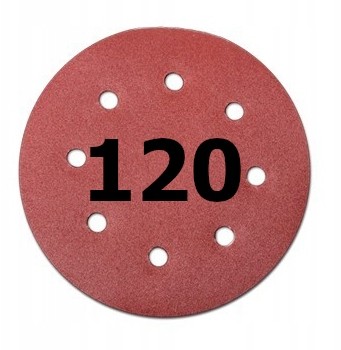 Papier Ścierny Krążek Do Szlifierki 190MM Rzep 120