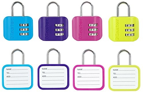 Master Lock zamek szyfrowy z tabliczką na adres  sortowane kolorystycznie, 4670eurdcol 4670EURDCOL