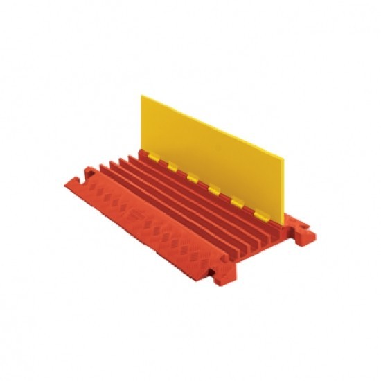 Justrite Safety Group Próg Zwalniający  Z Osłoną Na Kable Plb  Linebacker 5  Kanałów  5-Kanałów 51 Cm X 91 Cm X 6 Cm