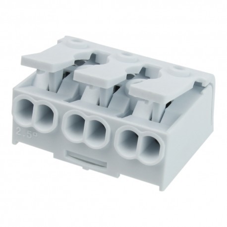 DEGSON Kostka Elektryczna z Dźwignią Szybkozłączka 3x0.75-2.5mm2 450V VDE DGN 3763 DG238-10.0-03P-19-03