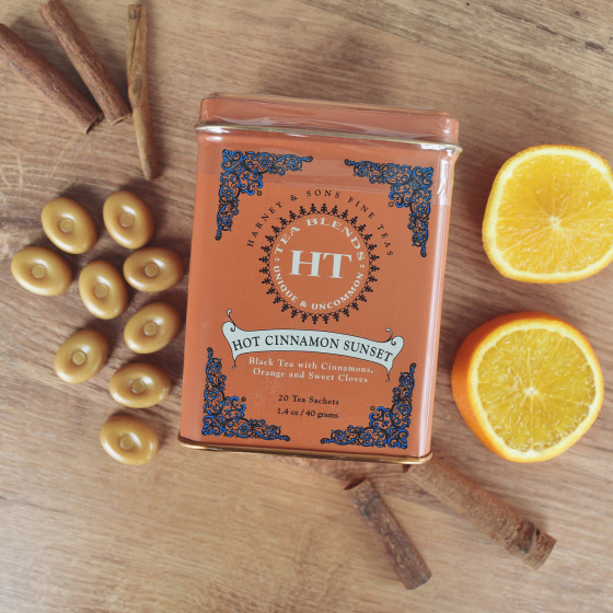 Harney & Sons Herbata czarna z aromatem Harney&Sons Hot Cinnamon Sunset, 20 szt. Hot Cinnamon Sunset (metal box), 20 pyramids