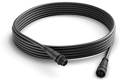 Philips kabel przedłużający do niskiego napięcia, 5 meter, plastik, 1 W, czarna, 500 x 1.3 x 1.3 cm 1742430PN