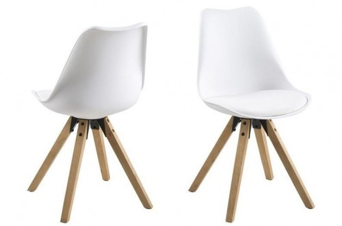 Actona Krzesło Dima biały, naturalny 63528