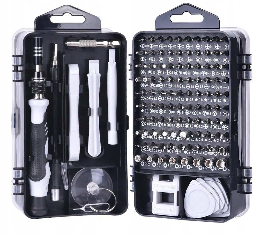 Zestaw precyzyjnych narzędzi śrubokrętów 115w1