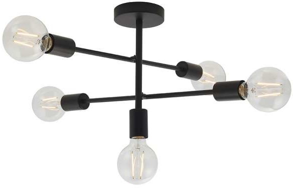 Endon Industrialna LAMPA sufitowa STUDIO 79502 Endon metalowa OPRAWA loftowa wysięgniki sticks czarne 79502