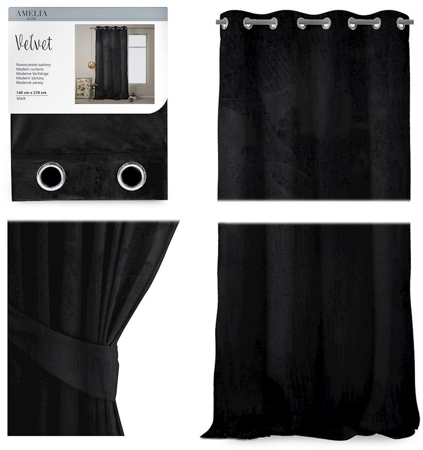 Amelia Home Zasłona Velvet 140x270 VELVET/PLE/WIN/270