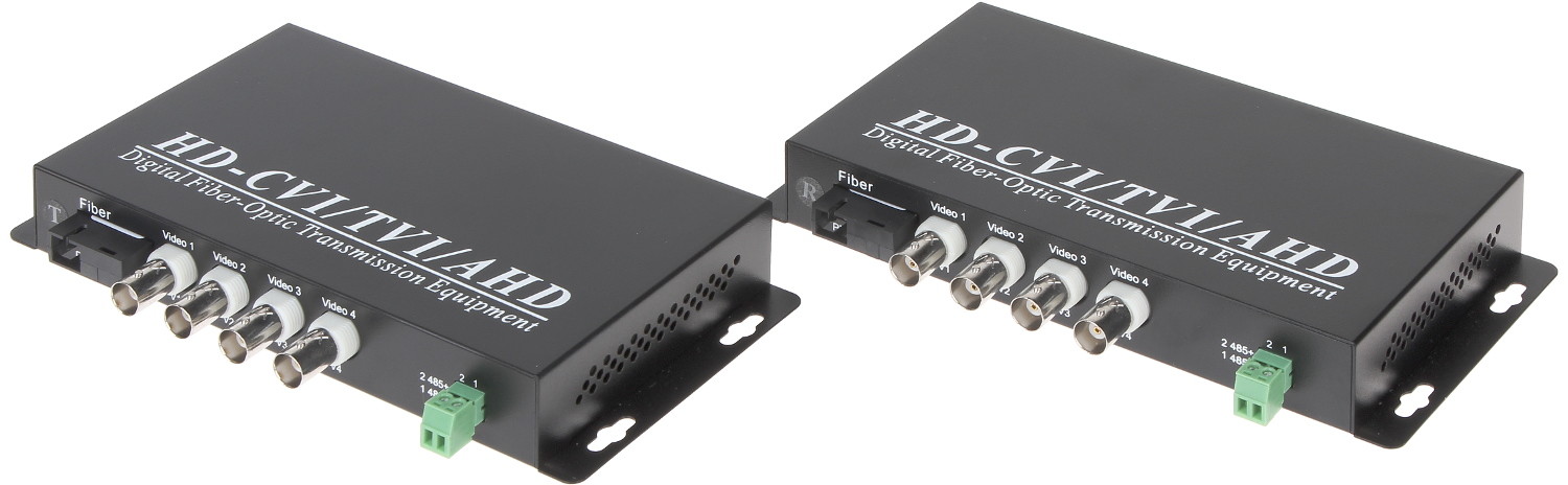 Światłowodowy konwerter wideo OVH-4D/SC 4x VIDEO + RS-485 KOMPLET TXRX OVH-4D/SC