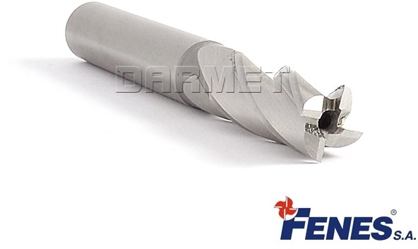 FENES Frez 4-ostrzowy trzpieniowy, krótki z chwytem walcowym DIN844-A K-N, HSS - 8,5MM - FEN_0641-512-100-085