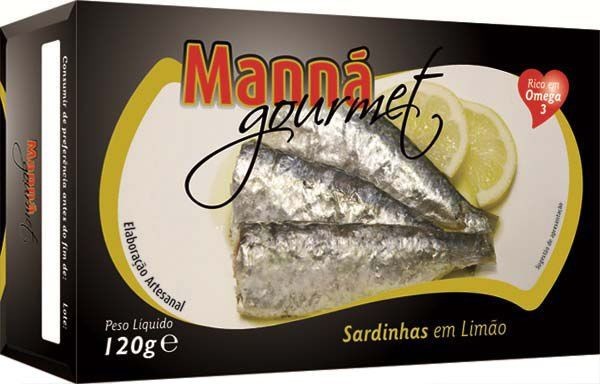 Manná gourmet Sardynki portugalskie z cytryną 120g Manná GOURMET