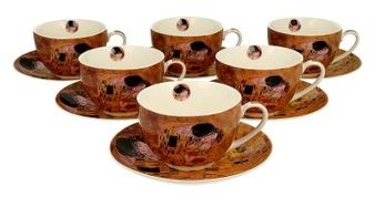 Abi Decoration Filiżanki zestaw 6 szt THE KISS ART GALLERY 280 ml 5902693919698