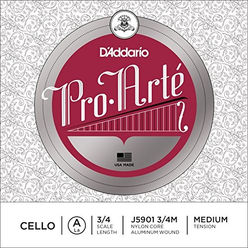 D'Addario D'Addario Pro Arte pojedyncza struna A do celofonu (3/4 Menzura, napięcie: medium) J5901 3/4M