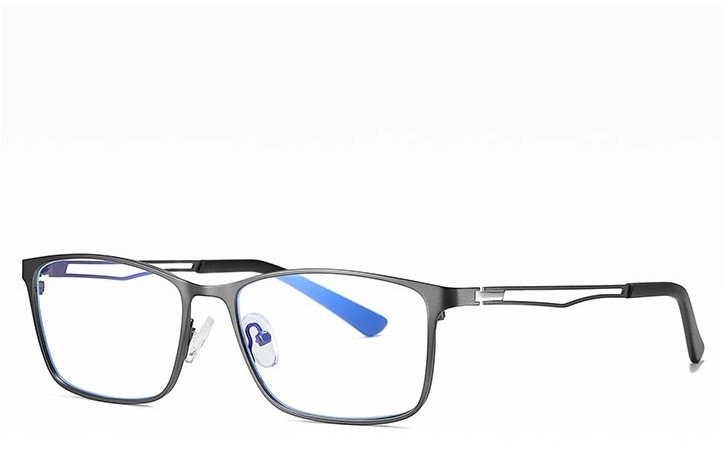 Stylion Męskie grafitowe okulary do komputera BLUE LIGHT zerówki 2554D