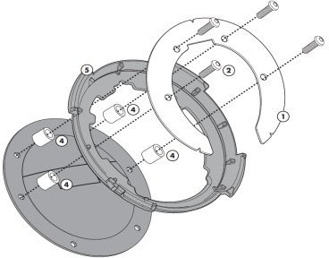 Givi BF11 uchwyt torby do systemu Tanklock na korek wlewu paliwa, 6 śrub BF11