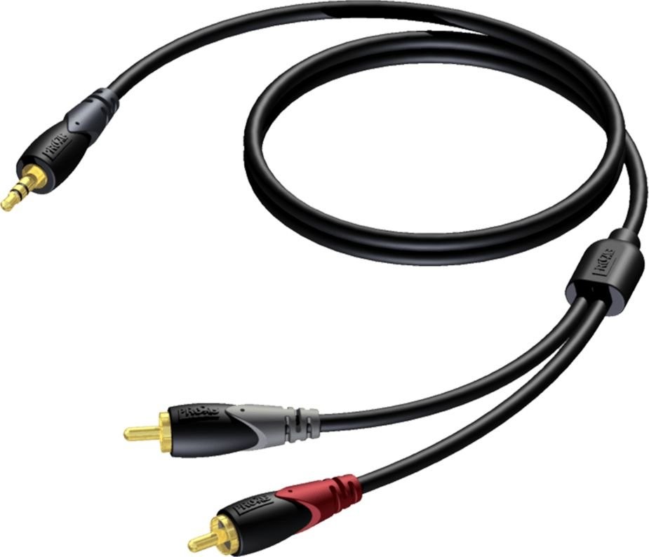 Procab Kabel Jack 3.5mm RCA Cinch x2 1.5m czarny CLA711/1.5 CLA711/1.5