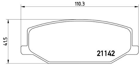 BREMBO Zestaw klocków hamulcowych, hamulce tarczowe P 79 001