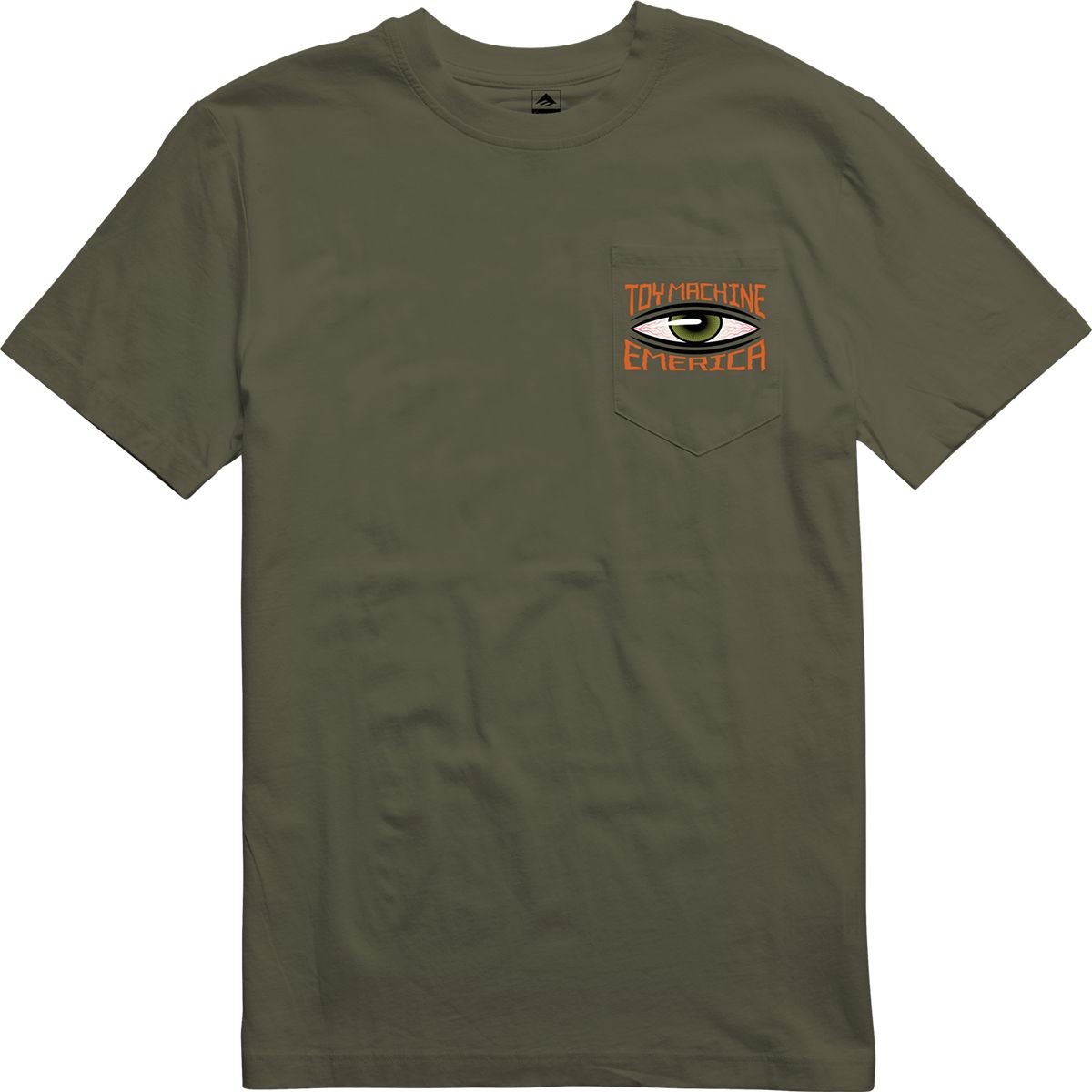 Emerica t-shirt TOY MACHINE) EYE TEE Olive